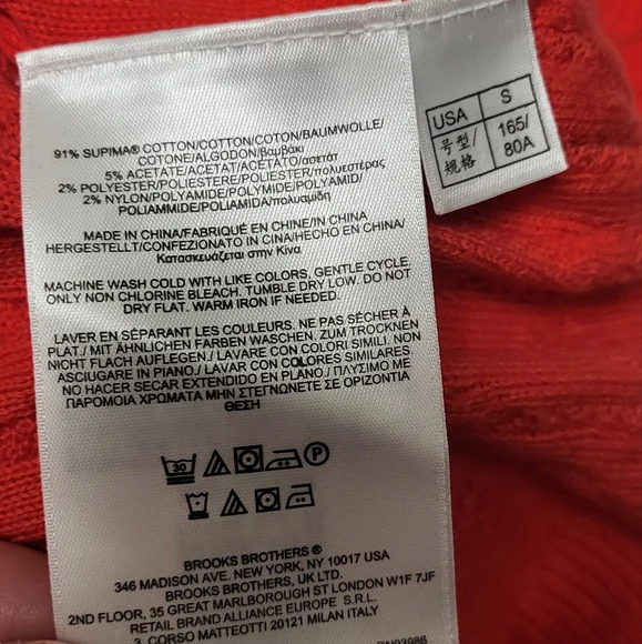 Brooks Brothers Coral Cable Knit Cardigan Sweater - Picture 8 of 9